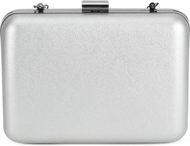 Casual Silver  Clutch
