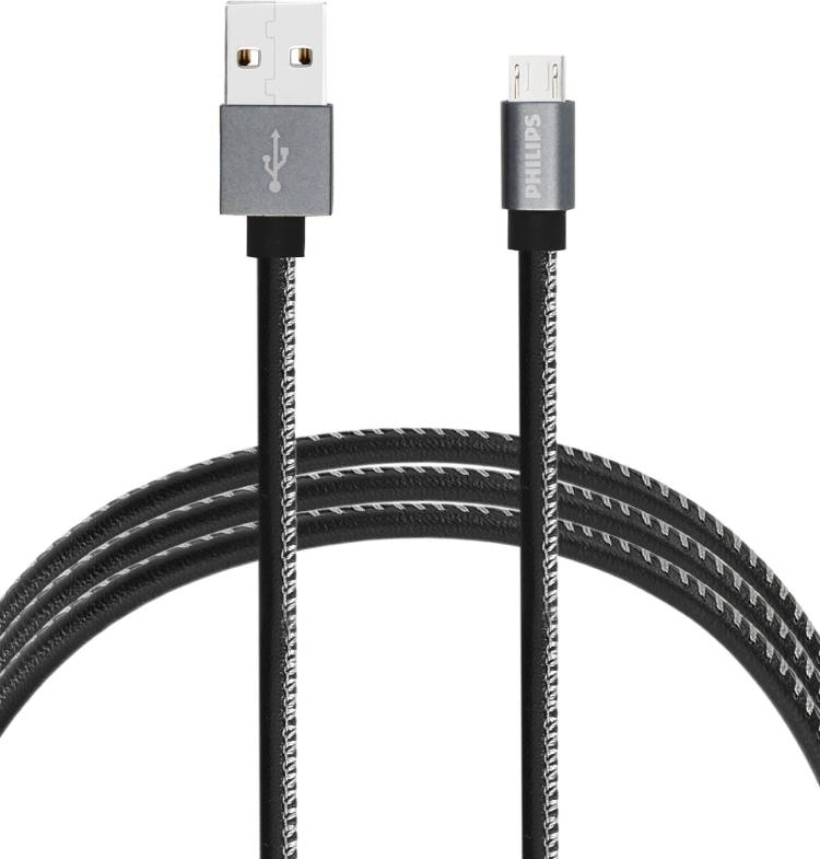 Philips DLC2518B Leather Braided 5 A 1.2 m Poly Etheline Micro USB Cable