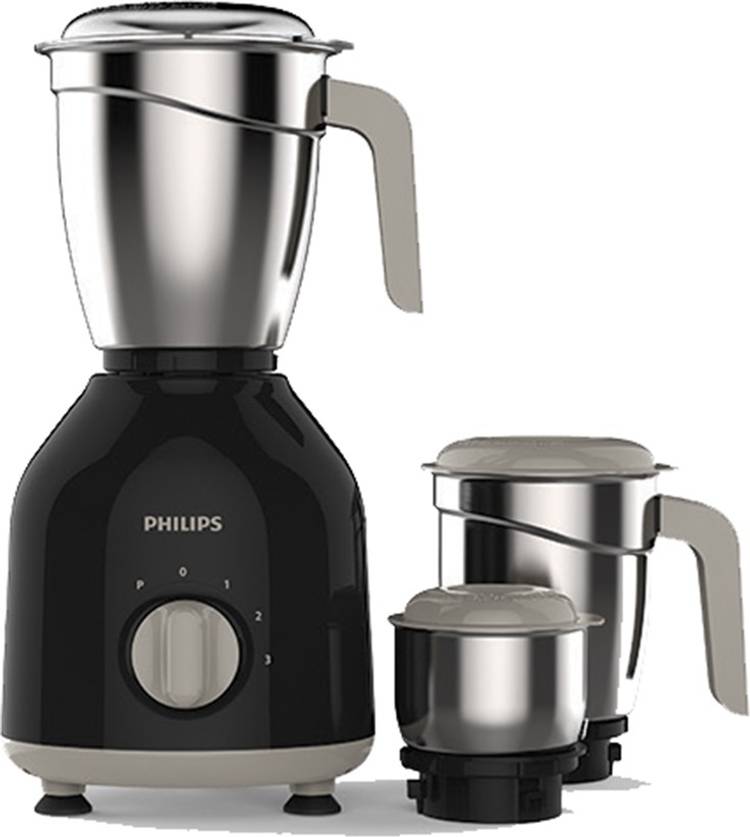 PHILIPS Daily Collection HL7756/00 750 W Mixer Grinder (3 Jars, Black)