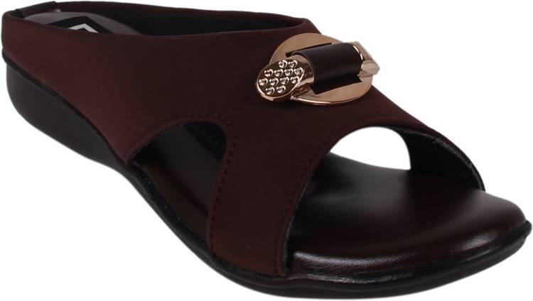 Women Casual Sandal For Women Brown Flats Sandal Price in India