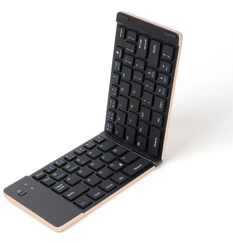 DRUMSTONE Portable Mini Bluetooth Wireless Foldable Keyboard Bluetooth Multi-device Keyboard