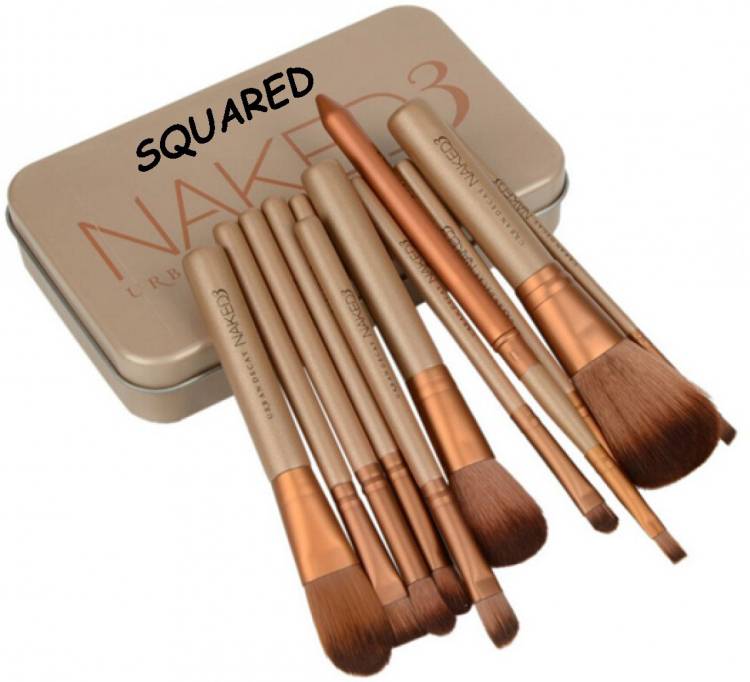 SQUARED Naked3 Makeup Brush Set (Pack of 12) (Pack of 12) Price in India