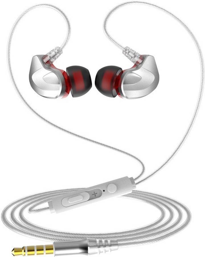 HEADGEAR Dual Driver Extra Bass In Ear Wired Earphone With Mic Noise Cancellation Smart Headphones