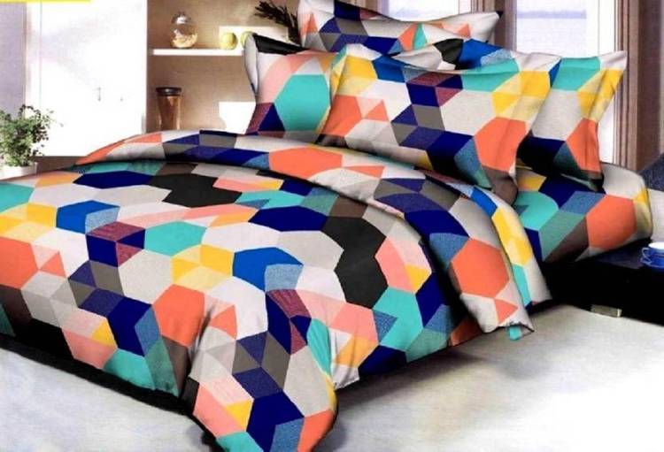 yatin fab 155 TC Cotton Double Printed Bedsheet