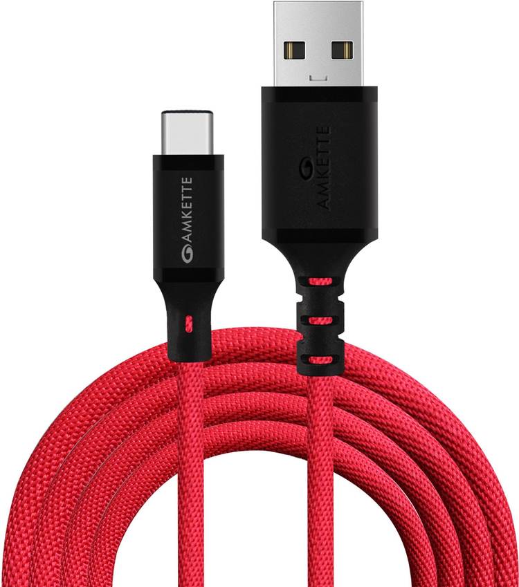 AMKETTE ToughPro High Thread Count Micro Mesh Braided 1.5 m USB Type C Cable