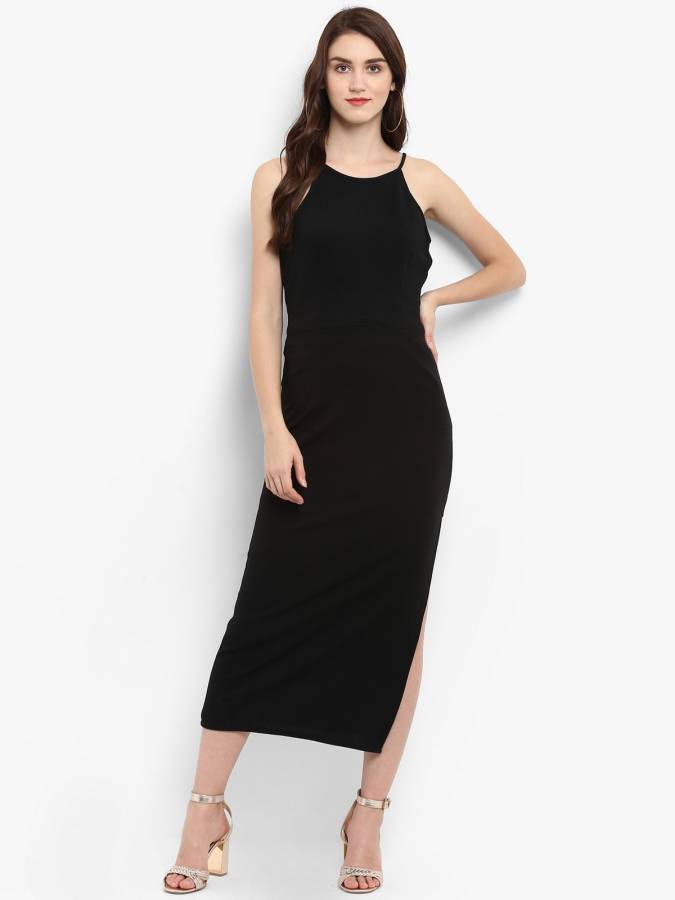 Women Sheath Black Dress Price in India