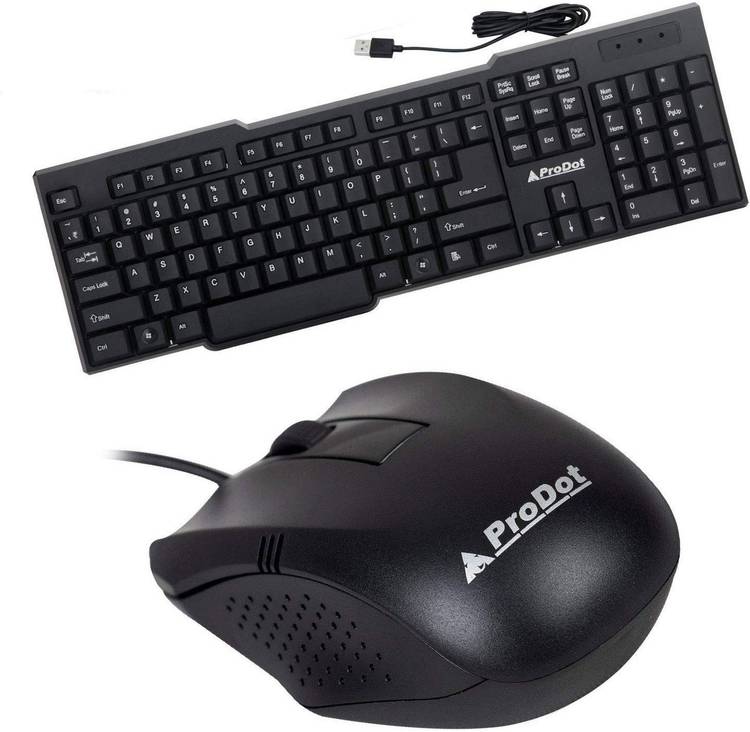 ProDot kb-207s USB Keyboard with Mouse Wired USB Desktop Keyboard