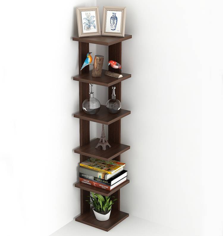 Bluewud Engineered Wood Semi-Open Book Shelf