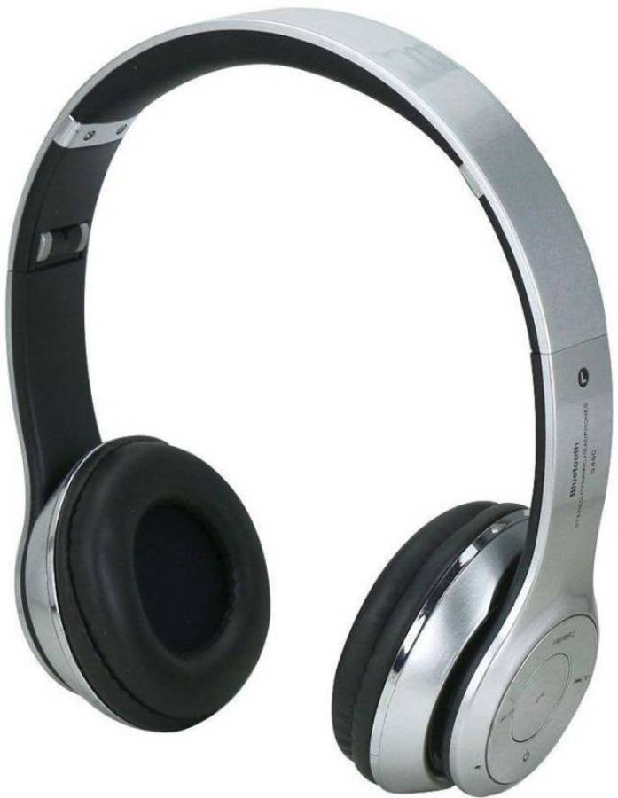 blueseed high bass bluetooth headphone s460 Bluetooth Headphone (Silver, On the Ear) Smart Headphones Price in India