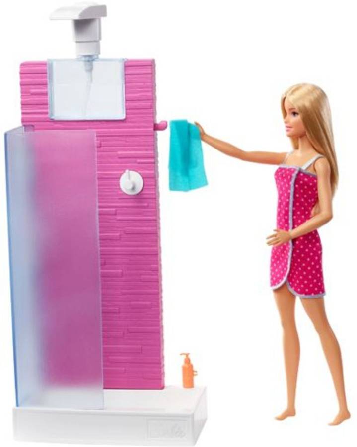 Barbie doll shower set new arrivals