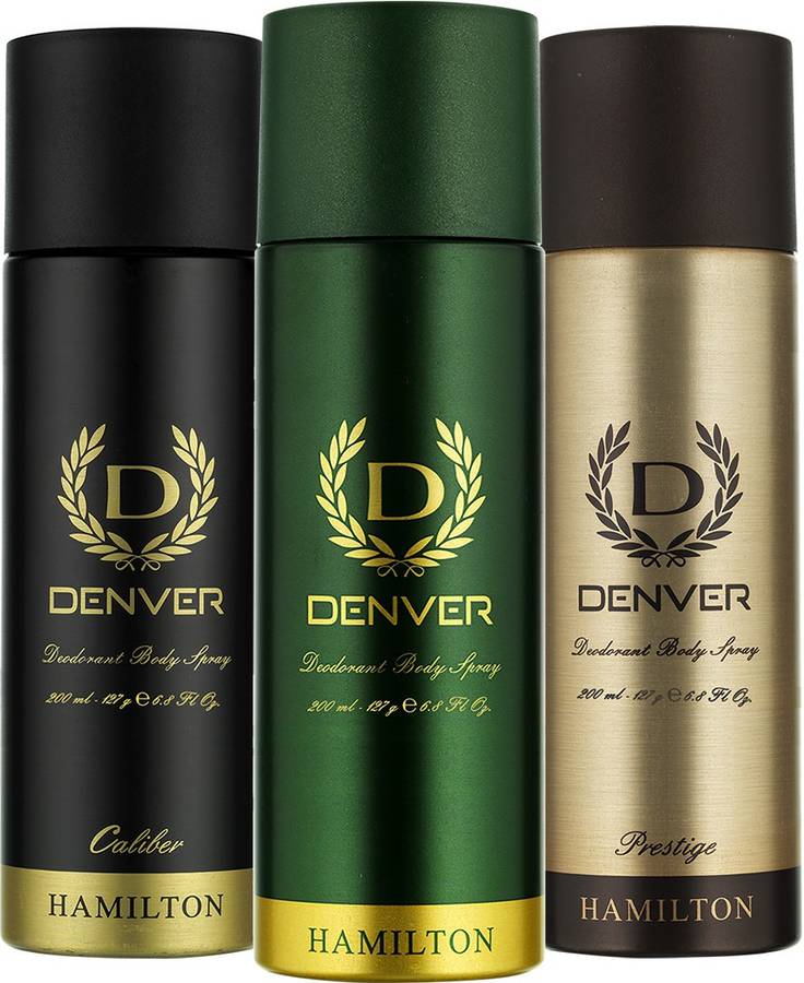 Denver Hamilton, Prestige and Caliber Combo Deodorant Spray  -  For Men