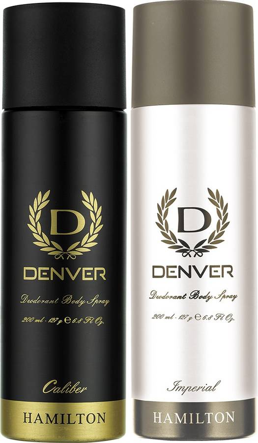 DENVER Caliber and Imperial Combo Deodorant Spray  -  For Men