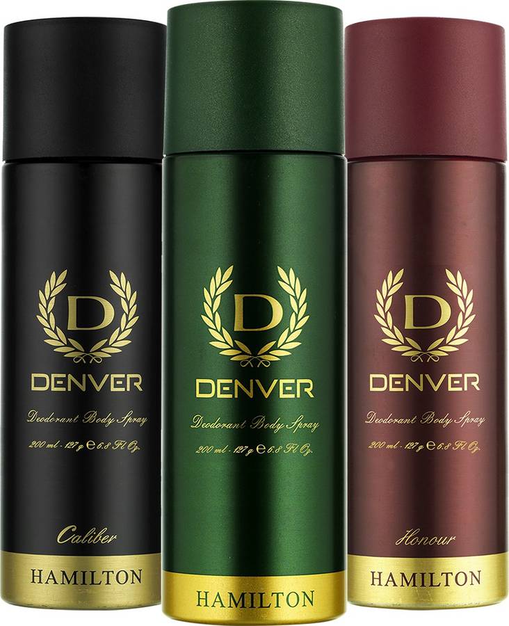 Denver Hamilton, Caliber and Honour Combo Deodorant Spray  -  For Men