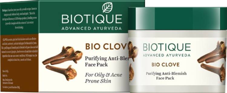 BIOTIQUE BIO Clove Purifying Anti- Blmish Face Pack for oily & acne Prone Skin Price in India