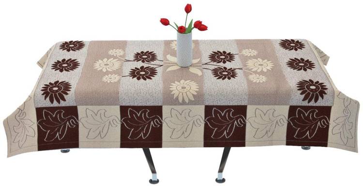 Yellow Weaves Self Design 4 Seater Table Cover