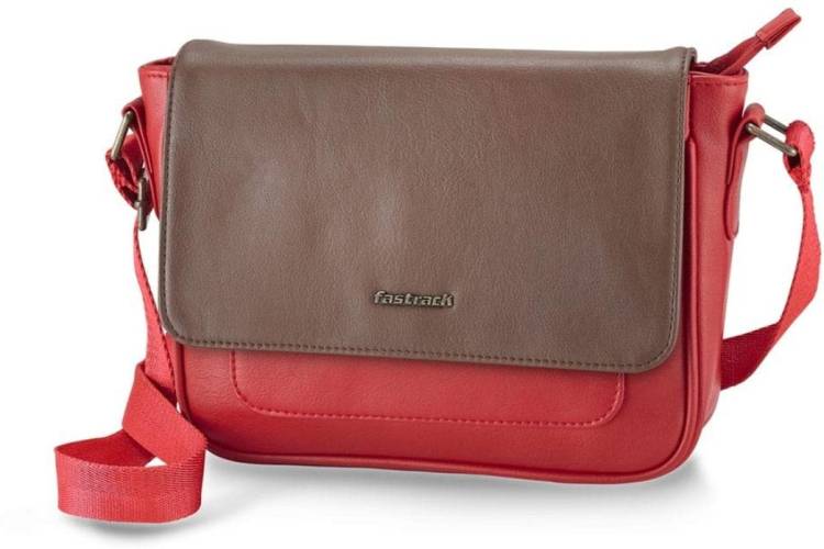 Red, Brown Women Sling Bag Price in India