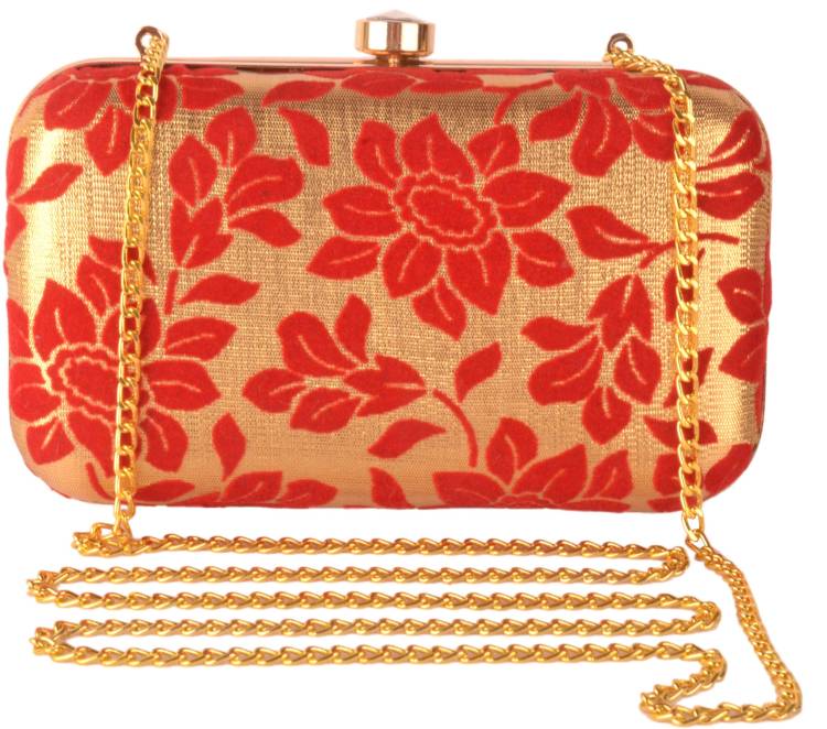 Party, Casual Red  Clutch  - Mini Price in India