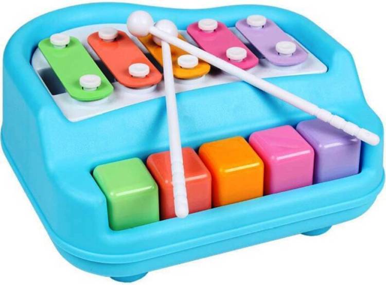 SHIVA1341 Shiva1341-2 in 1 xylophone for kids (Blue)