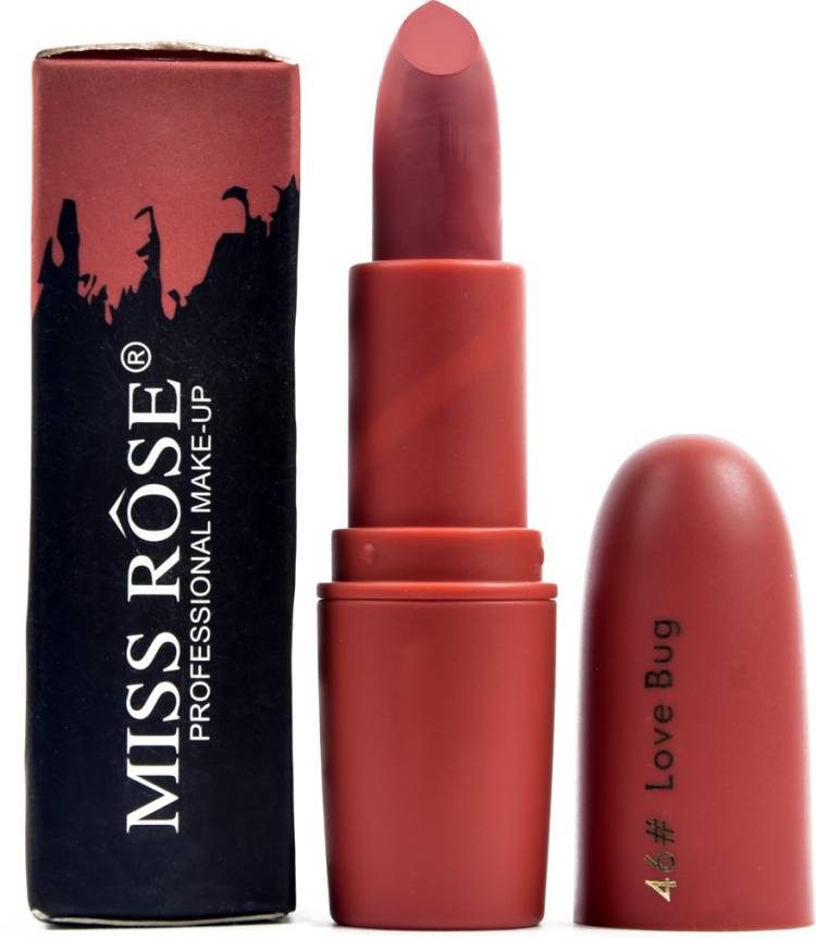 MISS ROSE Soft cream matte water proof long lasting pink colour bullet lipstick love bug 46 Price in India