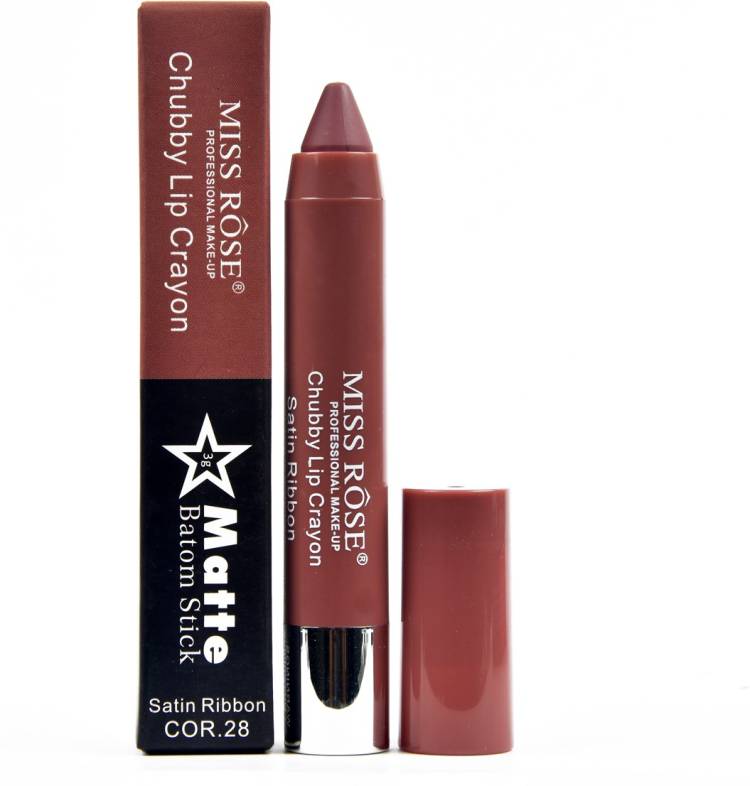 MISS ROSE Matte Lipstick / Lip Crayon Chubby 28 Price in India