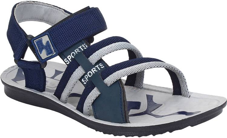 Men Blue, White Casual Sandal