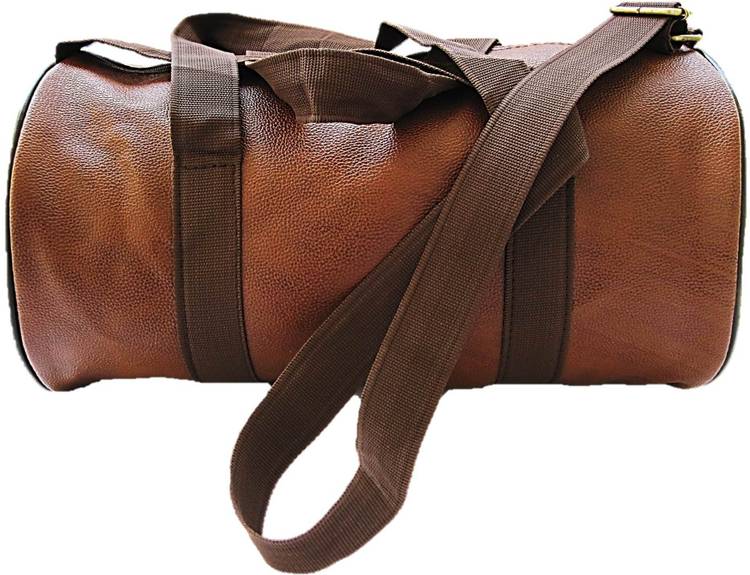 Muccasacra Weekender Duffel Gym Bag with 3 compartments (Scrubbed Dark Brown) Gym Bag