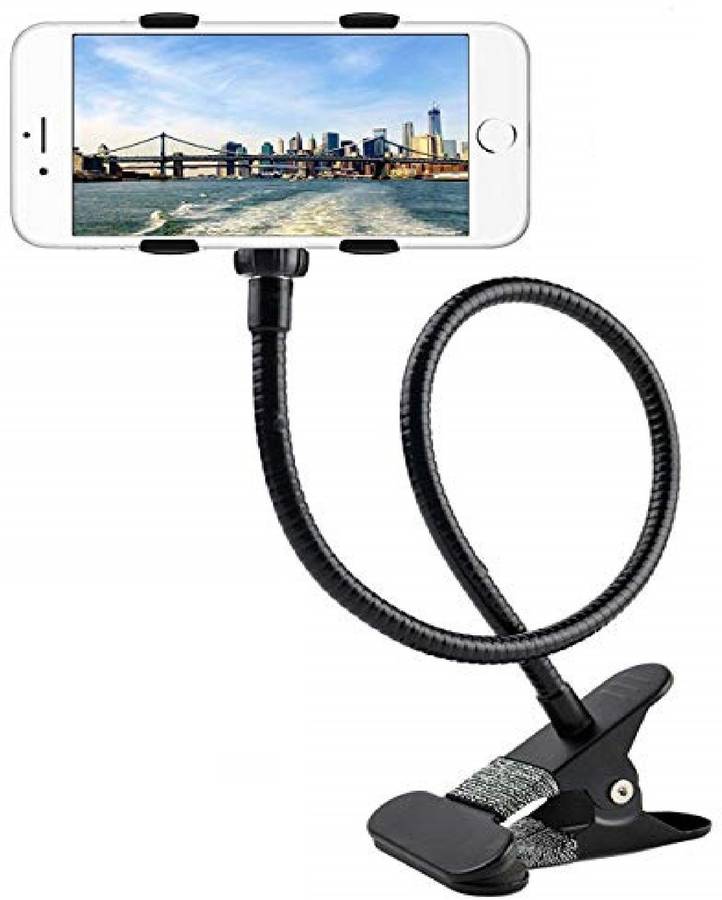 Azacus Universal Mobile Phone Stand, Flexible Clip Mount clamp for All Smartphones Mobile Holder