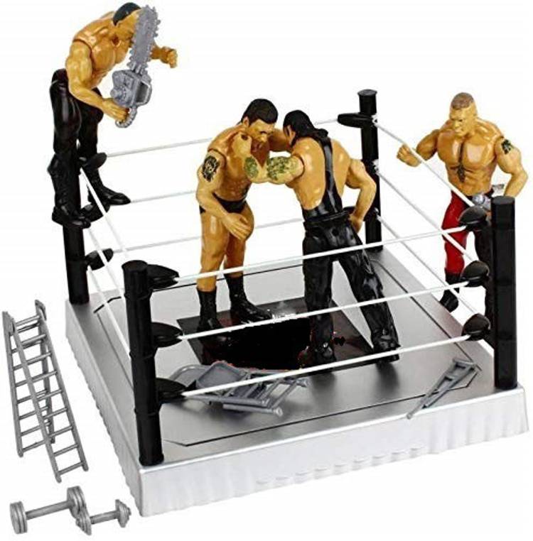 Bestie Toys Flexforce 4 Wrestling Action Figures Toy for Kids with Fight Ring and Accessories