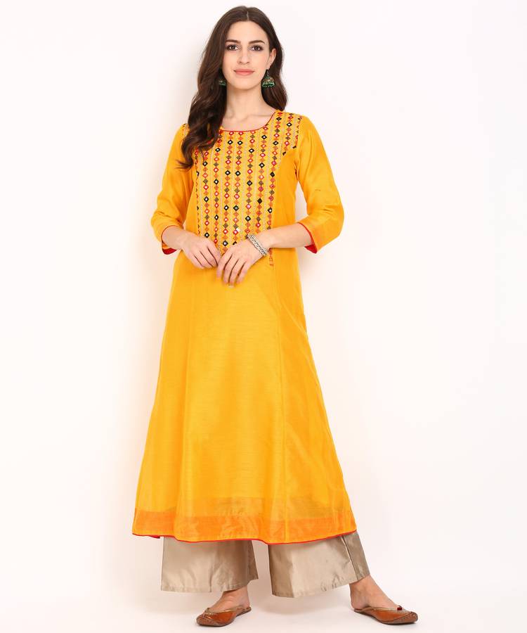 Platina Range Embellished Women Flared Kurta