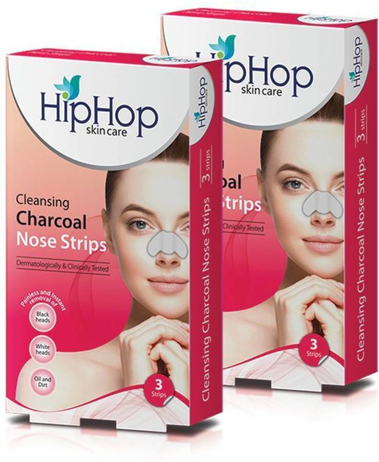 Hip Hop Charcoal Nose Strips (Women) - Blackhead Remover (Pack of 2)