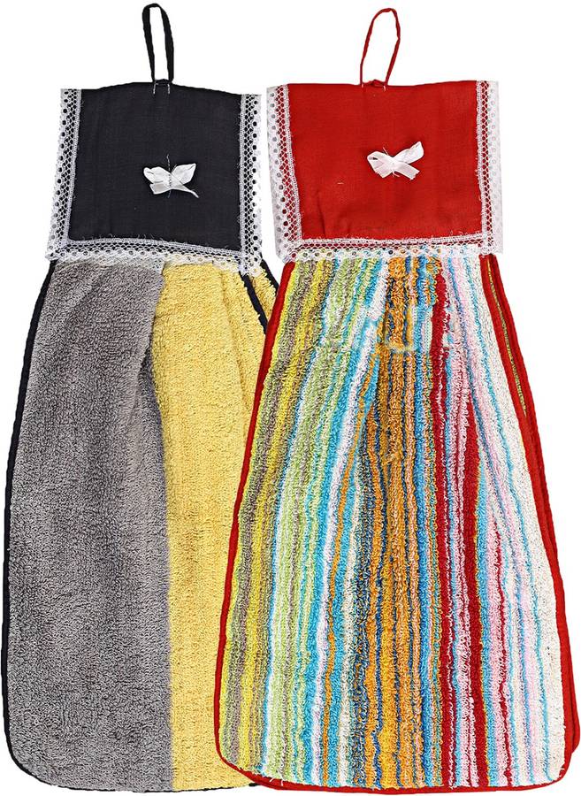 Kuber Industries Cotton 2 Pieces Washbasin Napkin Towel Set (Multi)-CTKTC3856 Multicolor Napkins