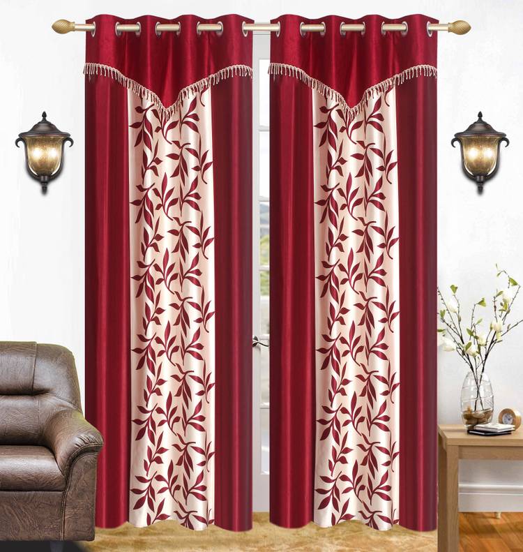 Ville Style 214 cm (7 ft) Polyester Door Curtain (Pack Of 2)