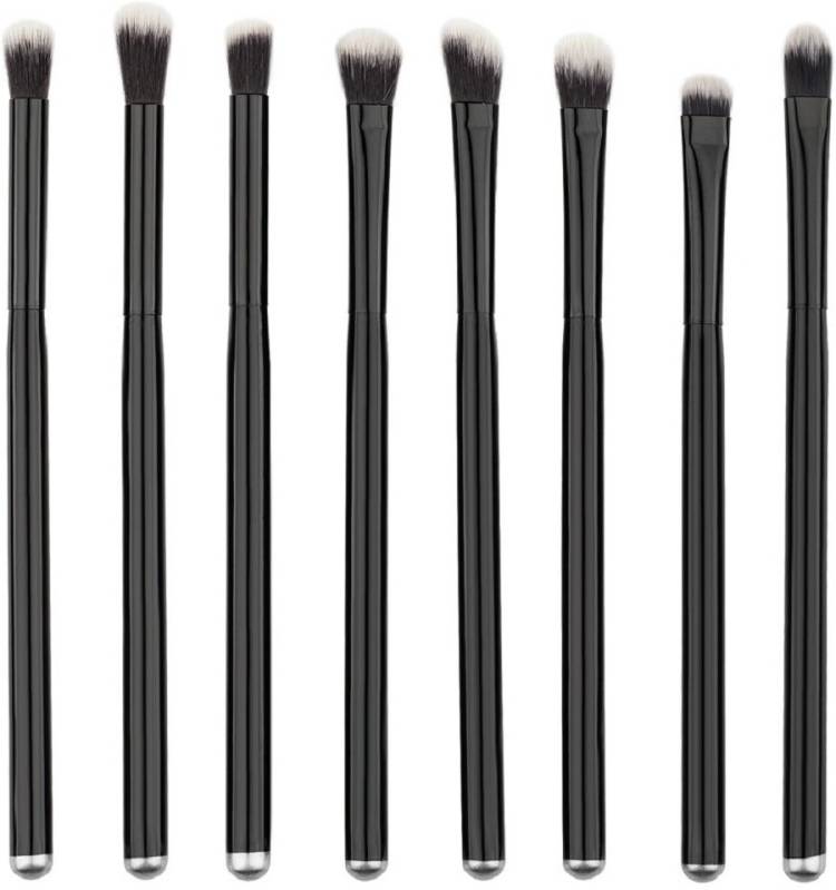 Futurekart Black Handle Professional Eye Shadow Makeup Brushes Set Cosmetic Eyeshadow Nylon Hair Brush Kits(8pcs) Price in India