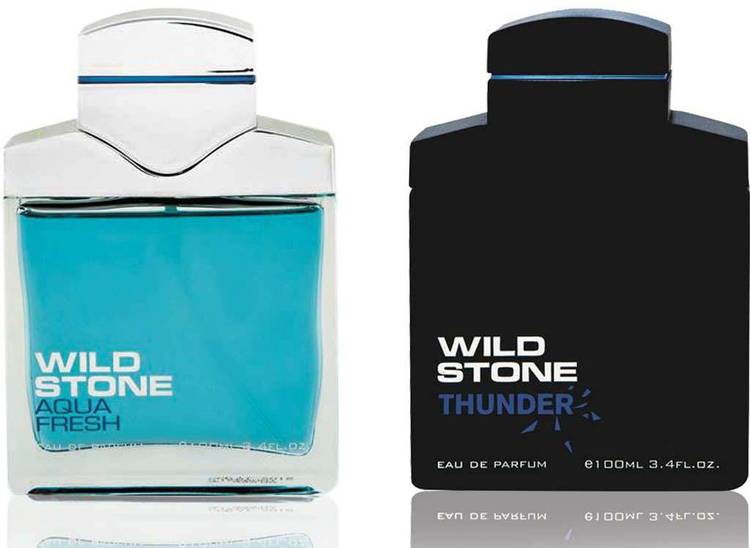 Wild Stone Aqua Fresh Perfume & Thunder Perfume (Pack of 2) Eau de Parfum  -  200 ml