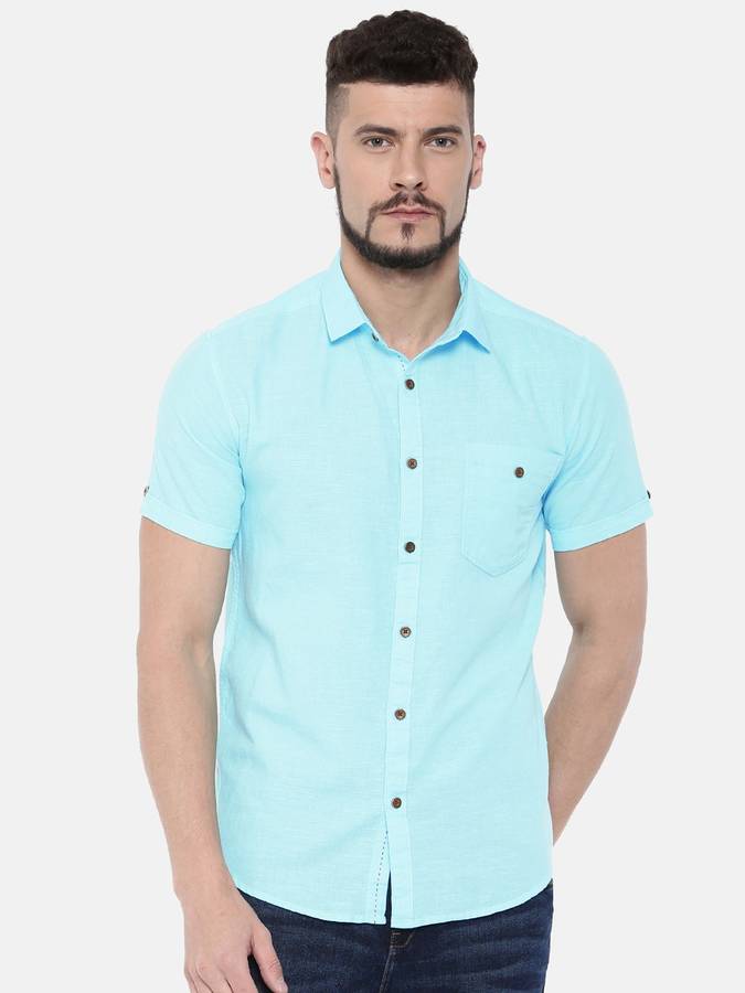 Men Solid Casual Club Shirt