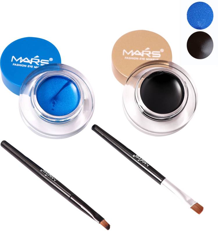 M.A.R.S 2 in 1 Black & Blue Water Proof & Smudge Proof 24hrs Gel Eyeliner 8 g Price in India