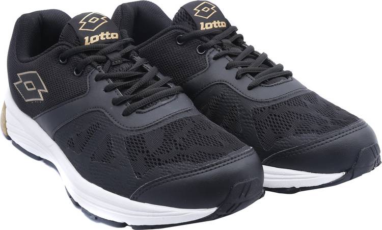 HIGHRUN BLACK/GOLD RUNNING SHOES For MEN 9 Running Shoes For Men