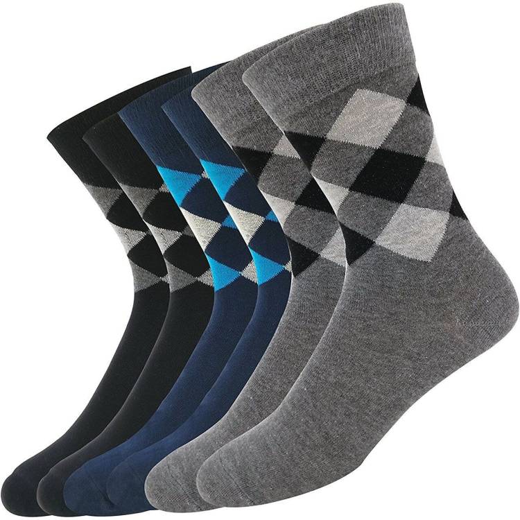 Men Argyle Mid-Calf/Crew