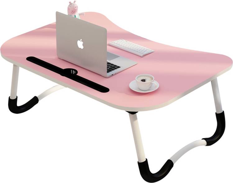 MemeHo Pink Wood Portable Laptop Table