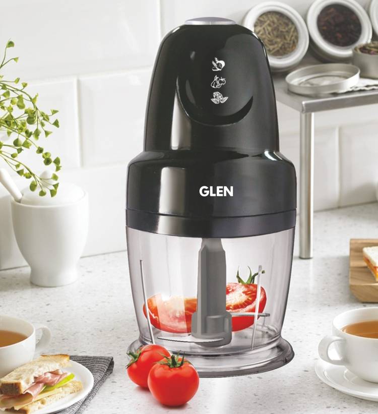 GLEN Mini Chopper Black with extra bowl Electric Vegetable Chopper