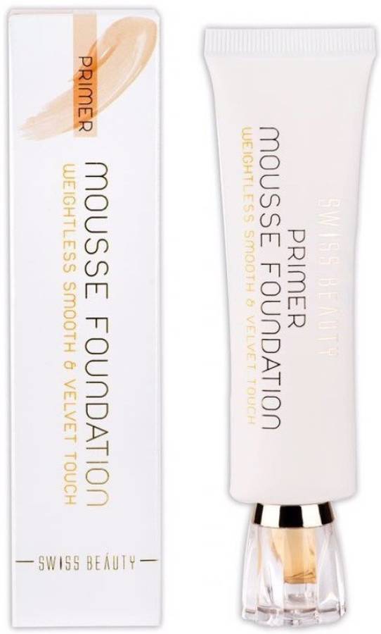 SWISS BEAUTY Primer Mousse Weightless Smooth & Velvet Touch - 40ml Foundation Price in India