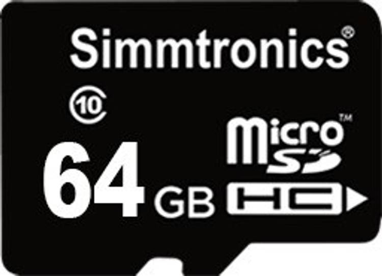 Simmtronics SDHC 64 GB MicroSD Card Class 10 95 MB/s  Memory Card