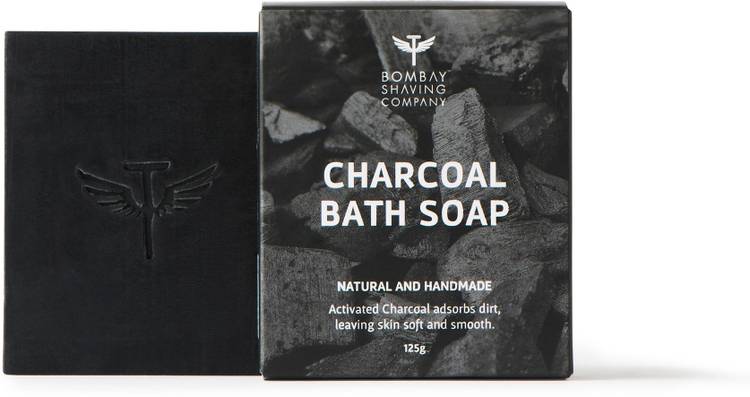 Bombay Shaving Company Activated Bamboo Charcoal Bath Soap for Deep Clean and Anti-pollution Effect, 125g