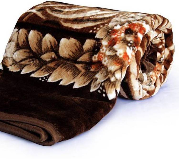 Trendz Deeksha Floral Single Mink Blanket