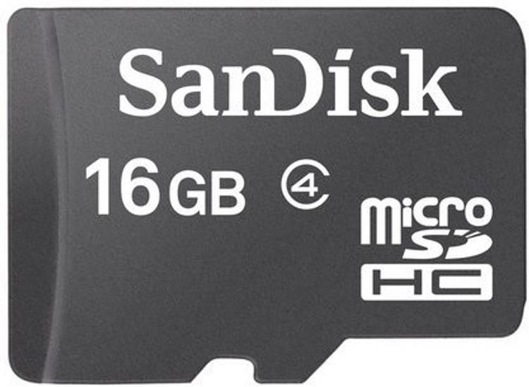 SanDisk MICROSD 16 GB SD Card Class 4 24 MB/s  Memory Card