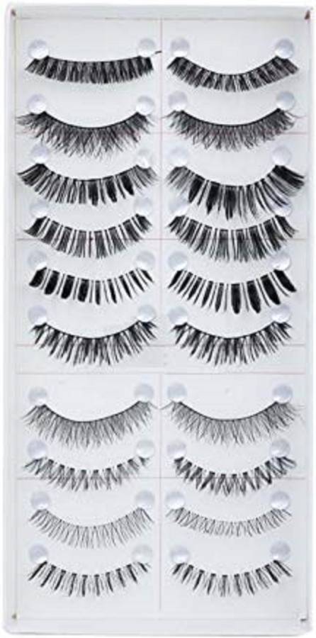 FOK Soft Natural Black Thick Long False Eyelashes Makeup Extension Price in India
