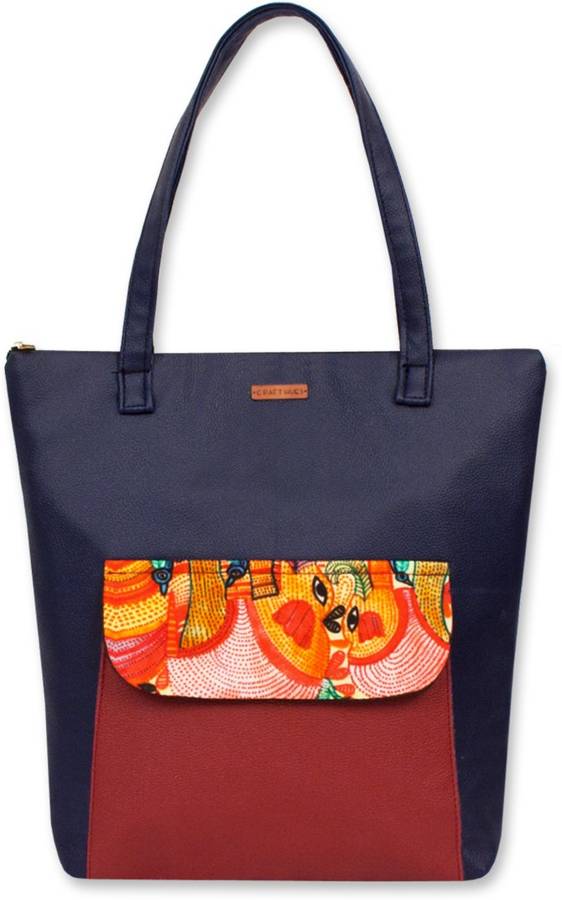 Women Blue, Maroon Tote