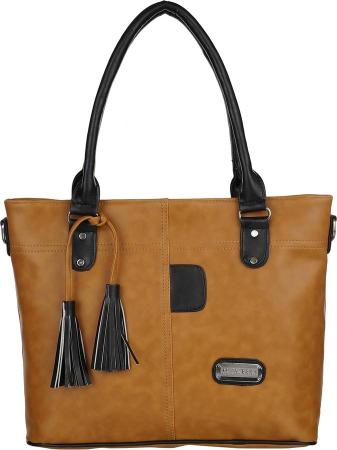 Women Tan, Black Shoulder Bag