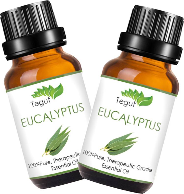 Tegut Eucalyptus Essential Oil 100% Pure for Cough, Colds, Clear Breathing, Joints Pain, Mosquitos (10 ml) (Pack of 2)