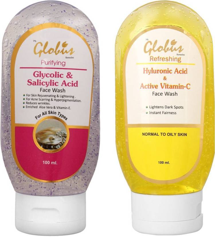 Globus Glycolic Acid & Vitamin C  Combo Pack Face Wash Price in India
